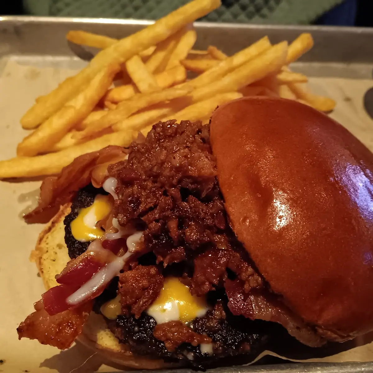 Hickory Brisket and Bacon Burger
