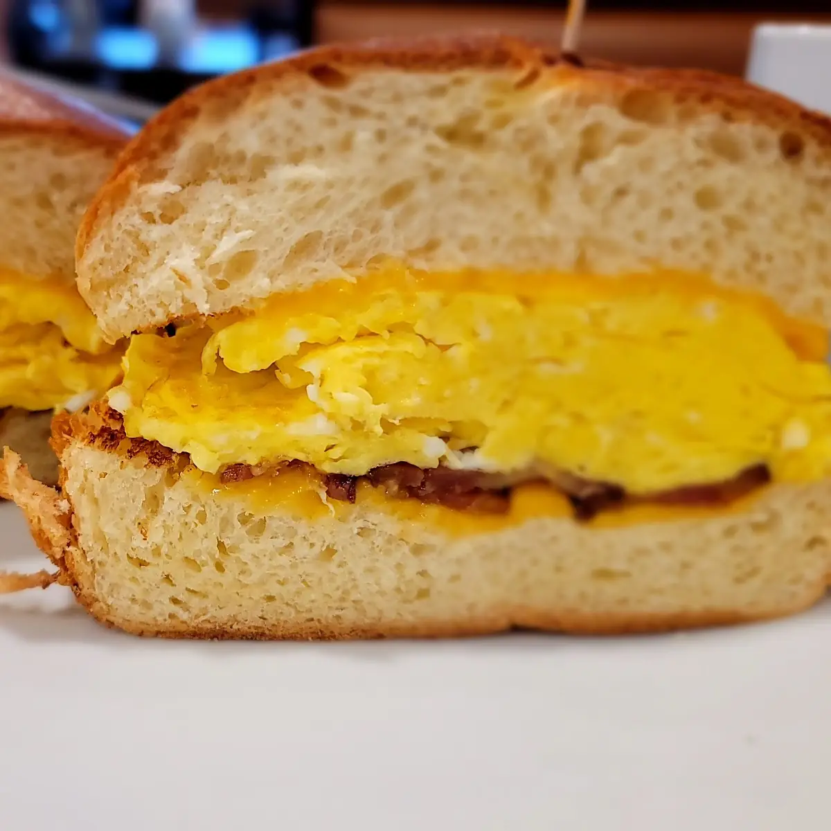 Breakfast Sandwich with Bacon Egg and Cheese