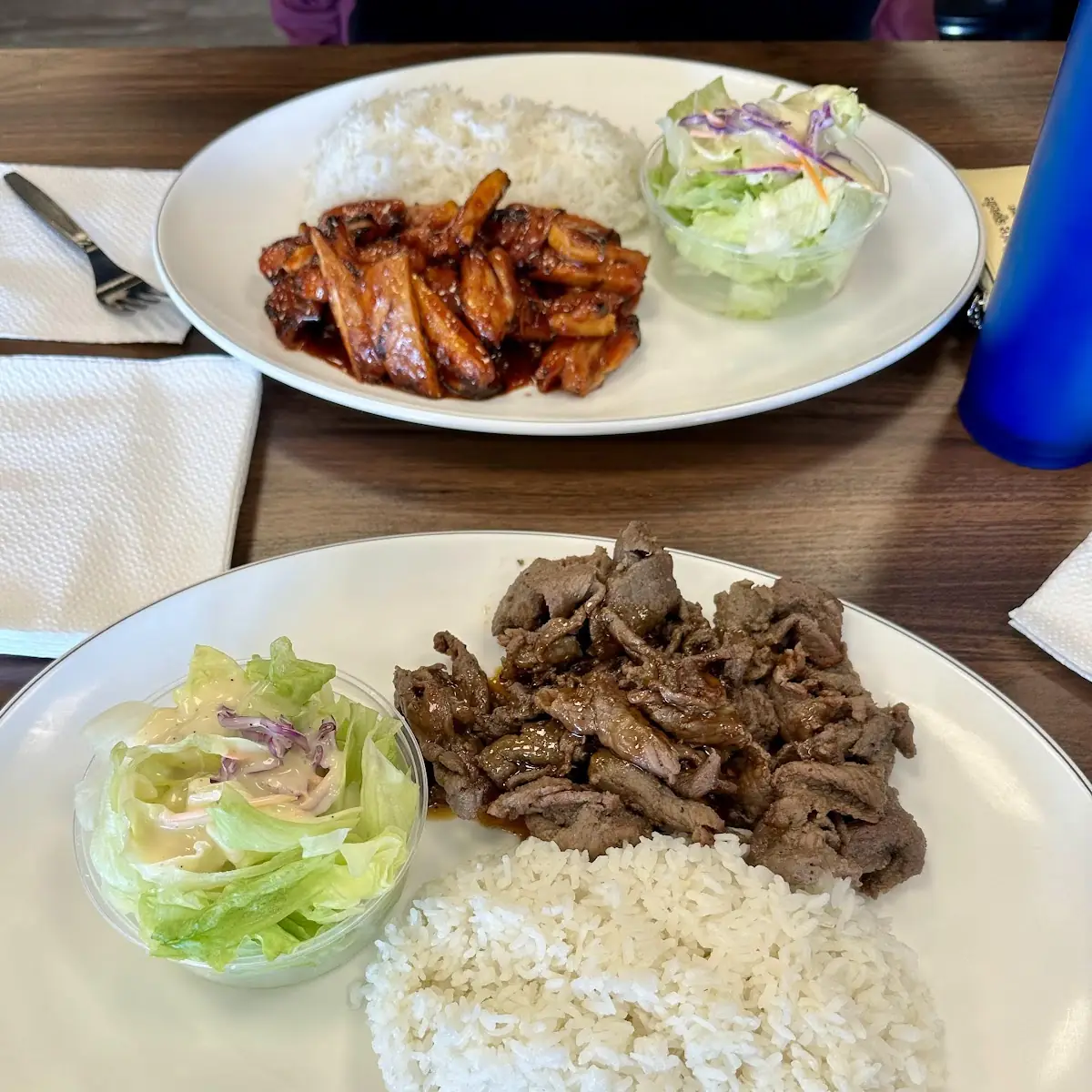 Spicy Chicken Teriyaki and Beef Teriyaki