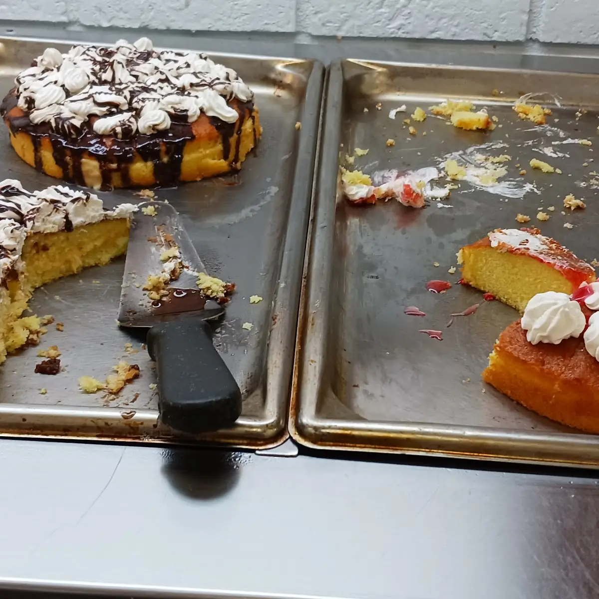 Strawberry Cake and Chocolate Cake