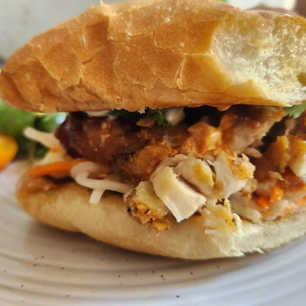Banh MI Sammy with Fried Chicken