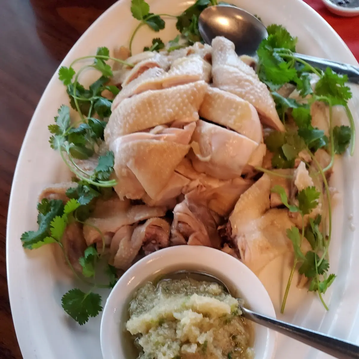 Steamed Chicken with Ginger Scallion