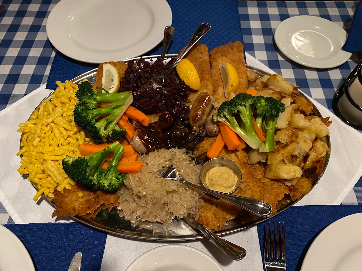 Bavarian Plate for Two, Little Bavaria Restaurant