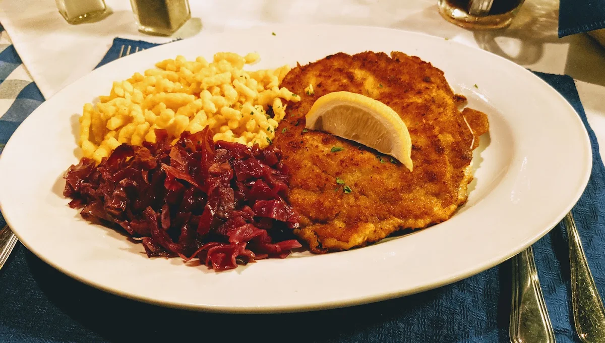 Veal Cordon Bleu Schnitzel, Little Bavaria Restaurant