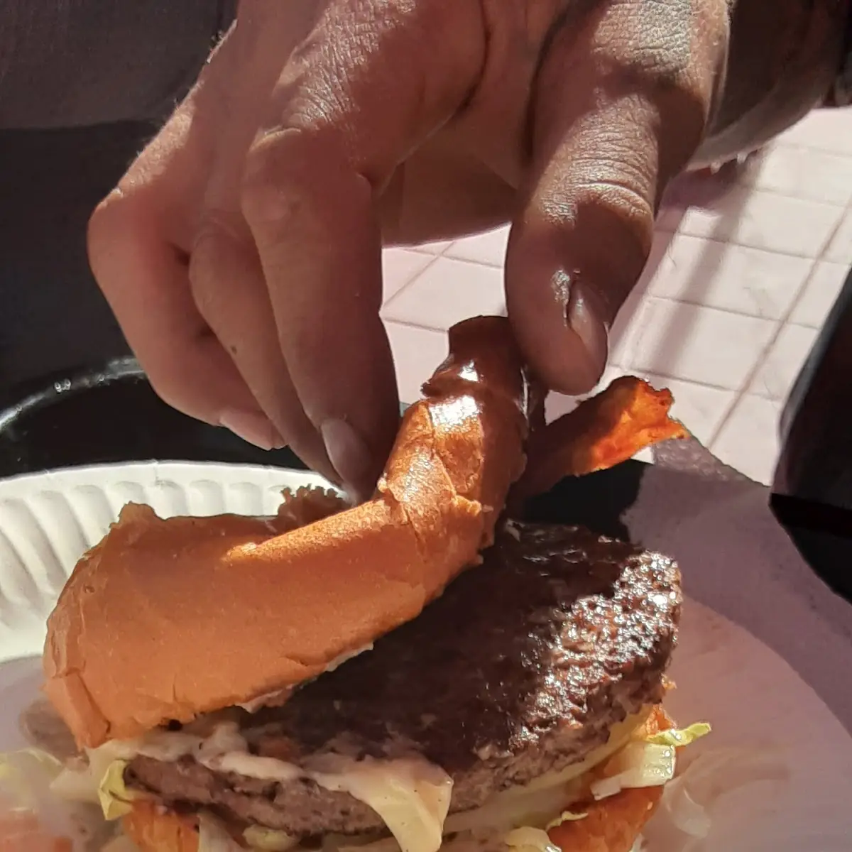 Bacon Cheeseburger with French Fries