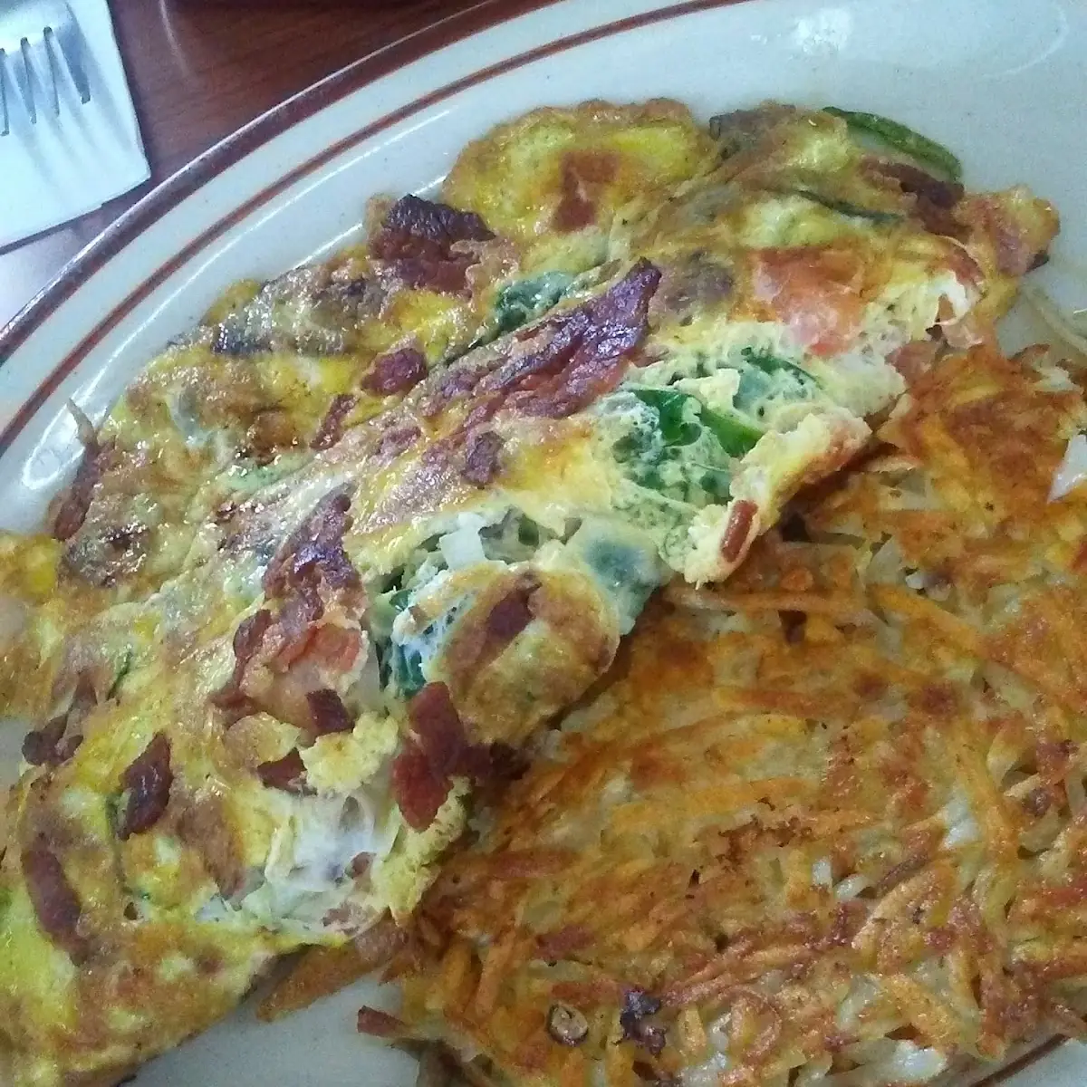 George Spinach Omelette Hash Brown