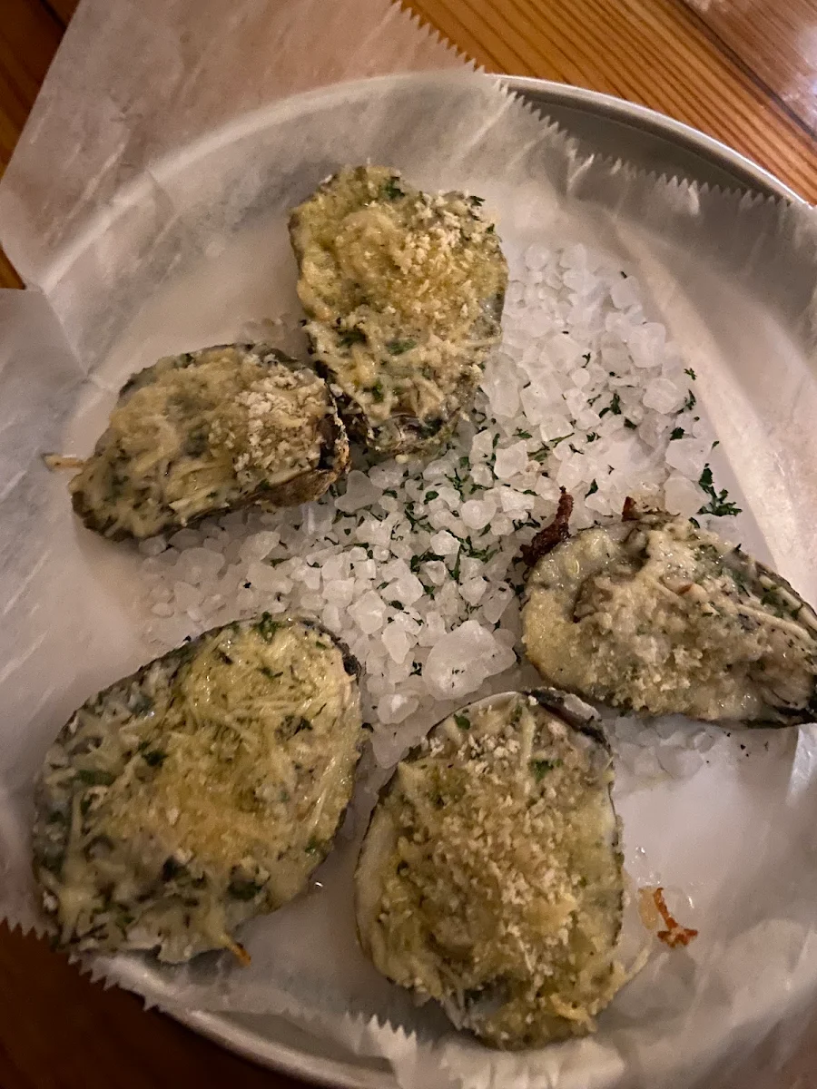 Garlic Parmesan Roasted Oysters
