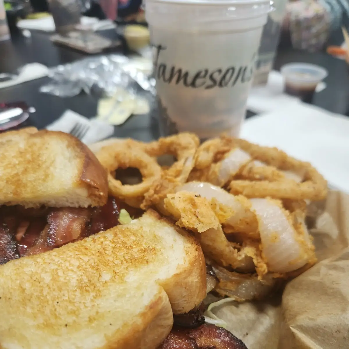 Bacon Lettuce Tomato with Onion Rings