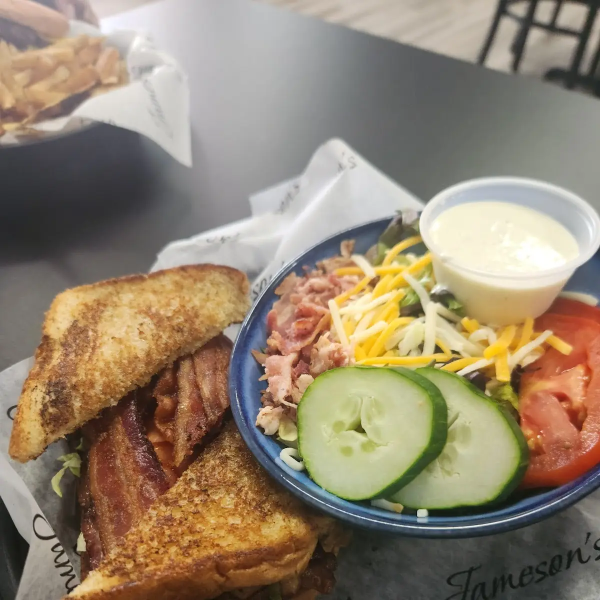 blt Sandwich and a Side Salad