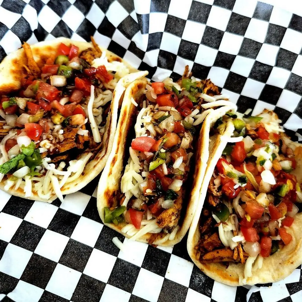 Jerk Tacos with Fries