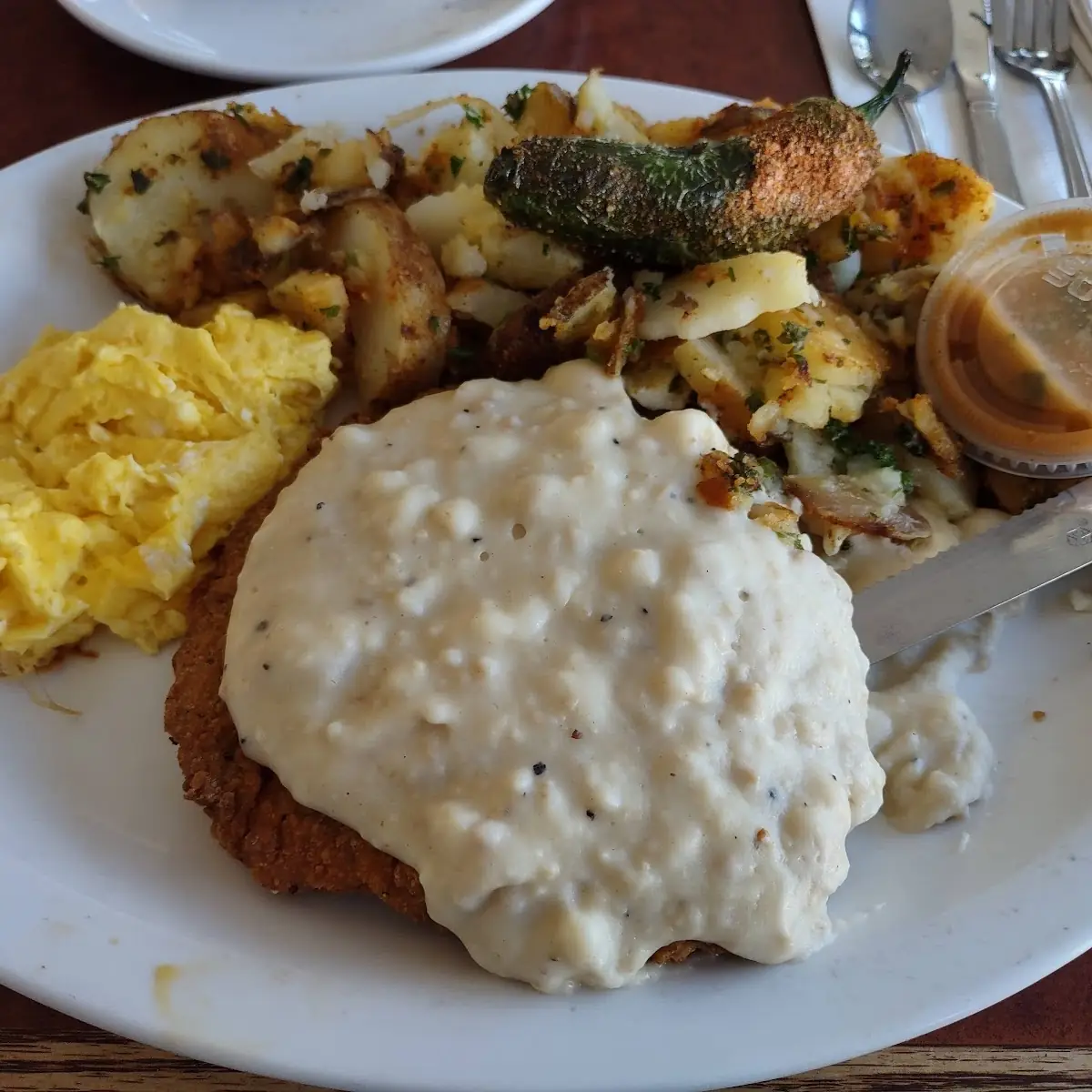 Chicken Fried Steak and Eggs