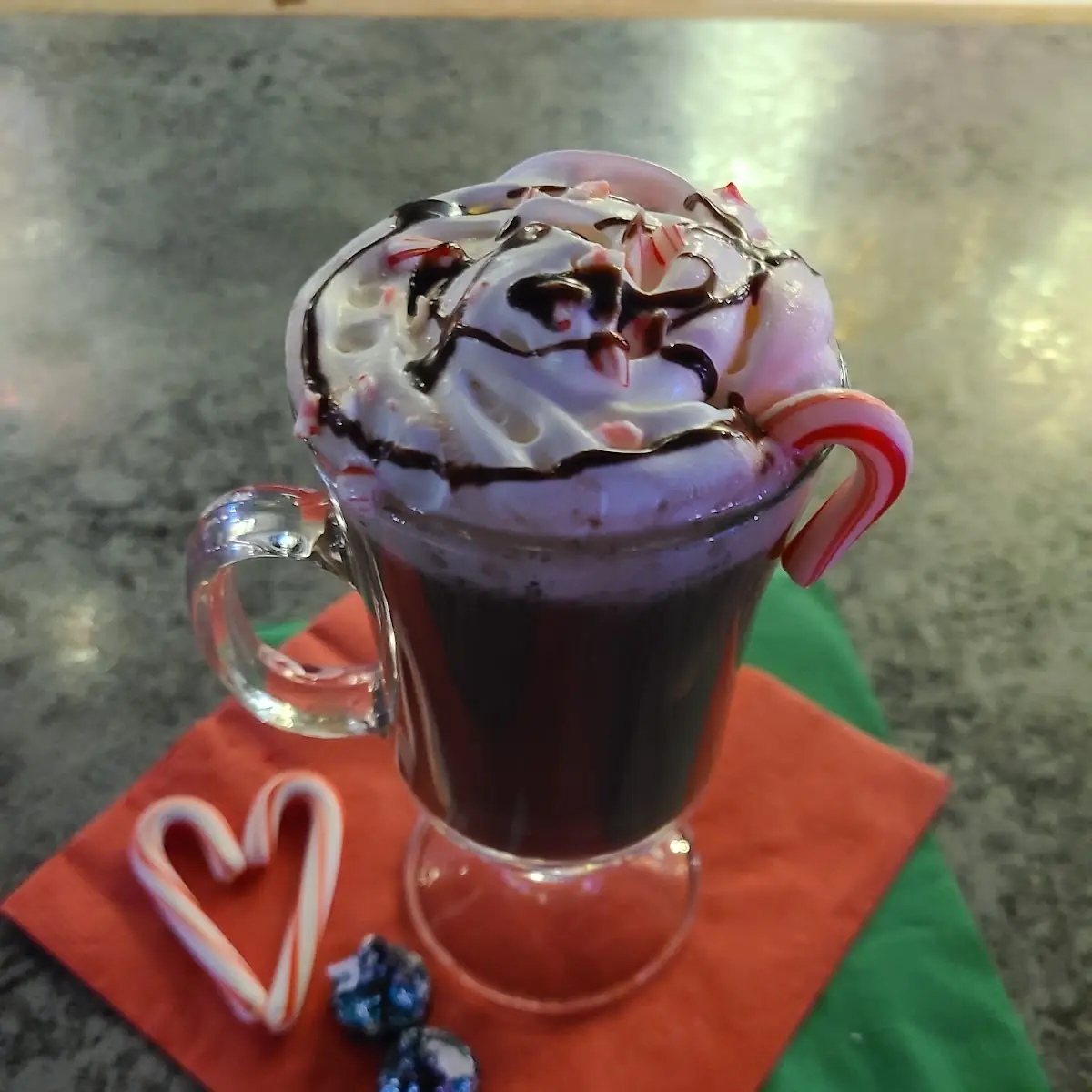 Spiked Peppermint Hot Chocolate