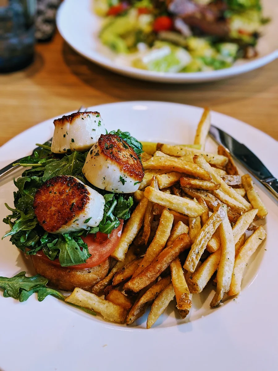 Open Faced Scallop Roll