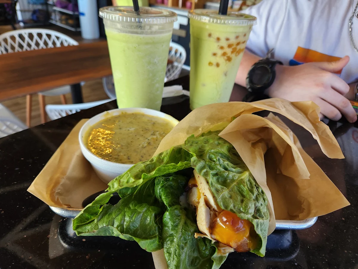 Chicken Bacon Ranch Panini with Lettuce Wrap