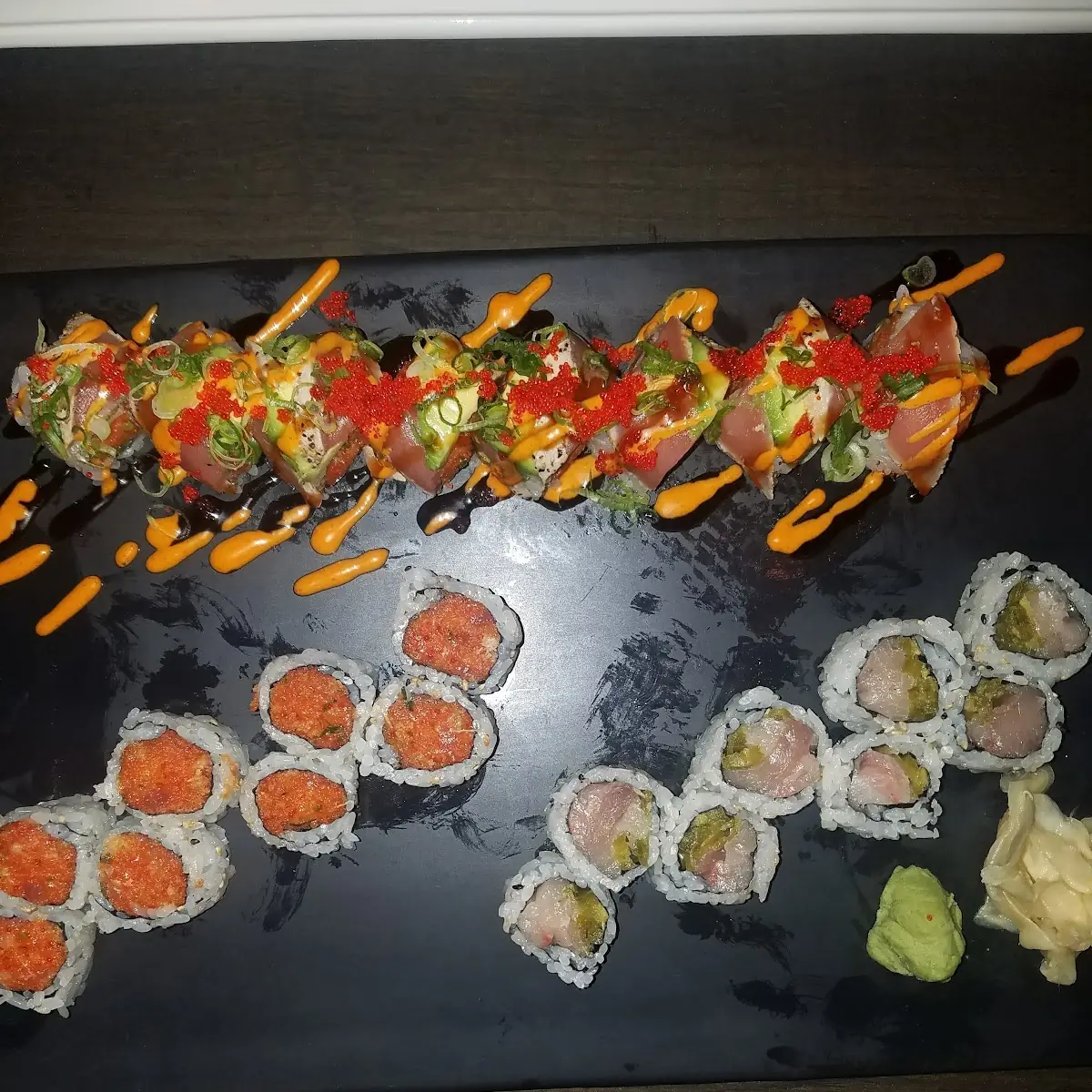 Chicken Tempura Roll and Spider Roll