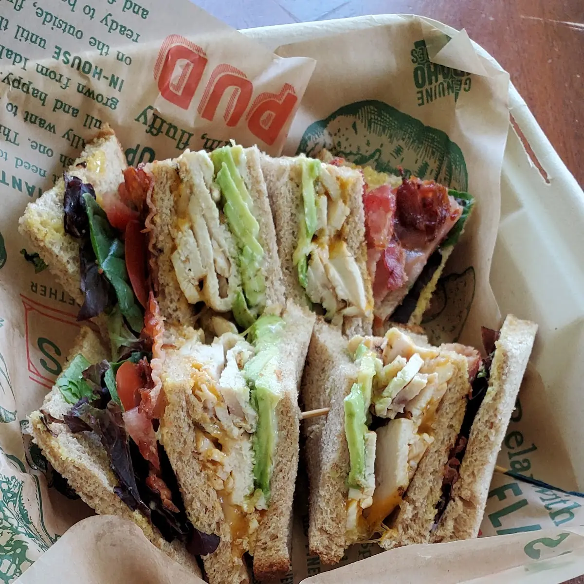 Chicken Club Sandwich with Avacado