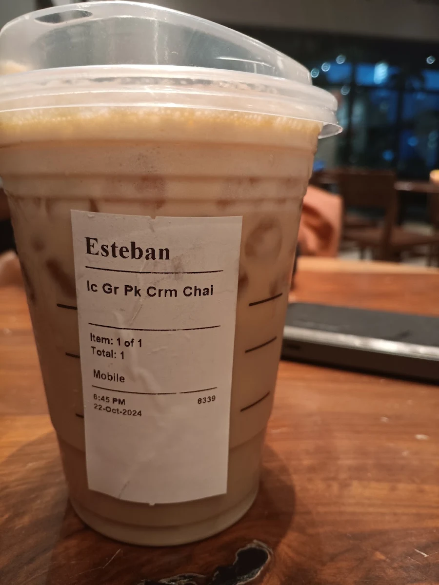 Caramel Ribbon Chai Latte