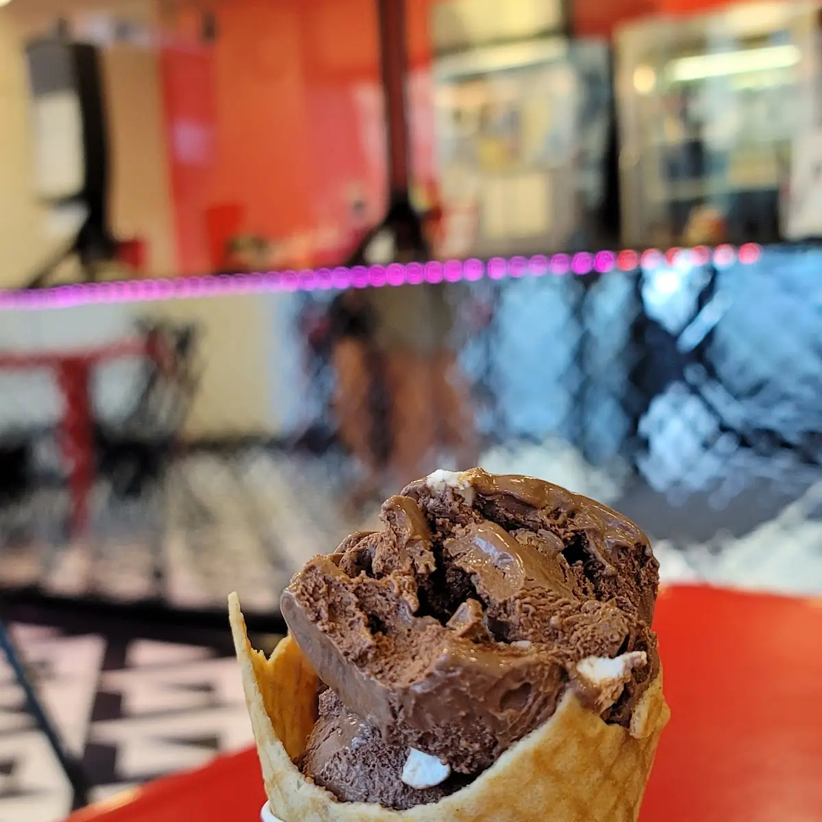 Rocky Road in a Waffle Cone