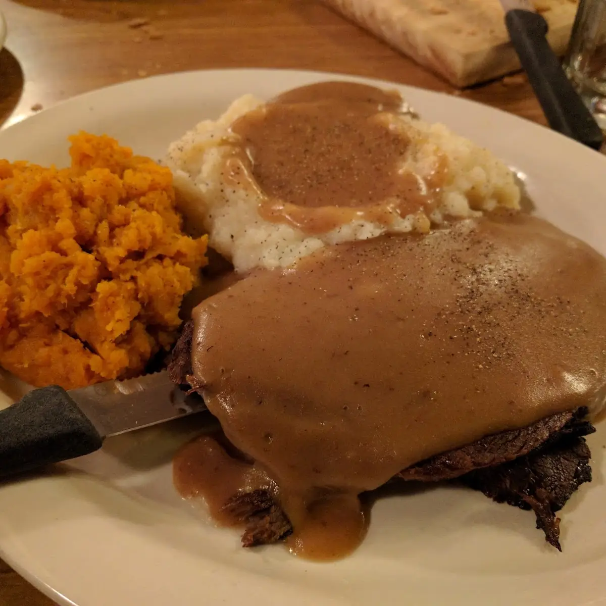 Pot Roast with Mashed Potatoes and Squash
