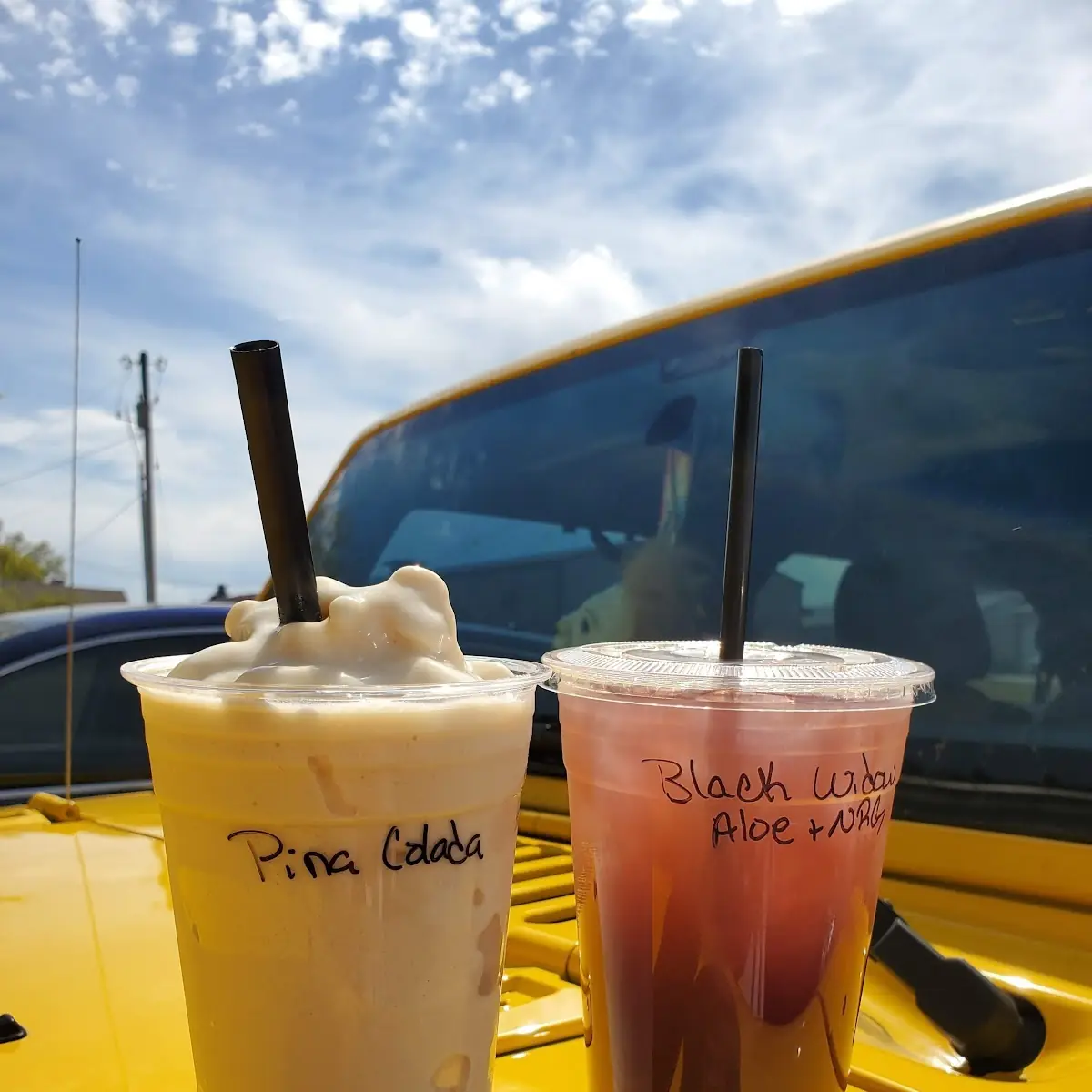 Pina Colada Shake and a Black Window Tea