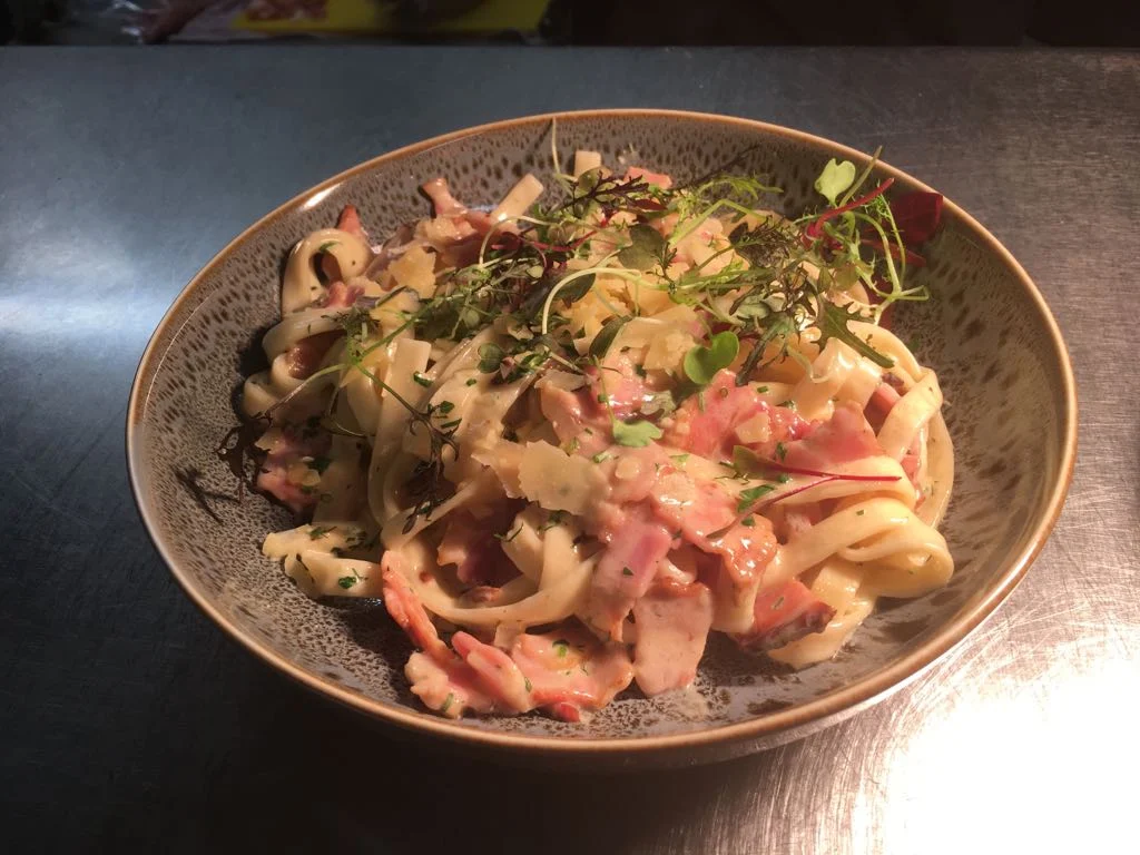Salmon Pasta, Sforno Pizzeria Restaurant