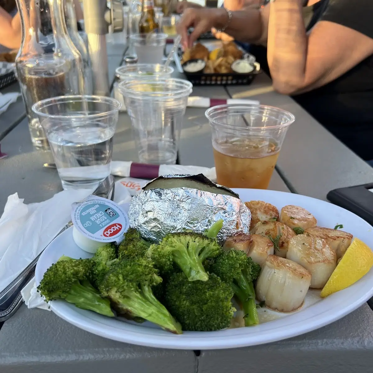 Scallops Steamed Broccoli