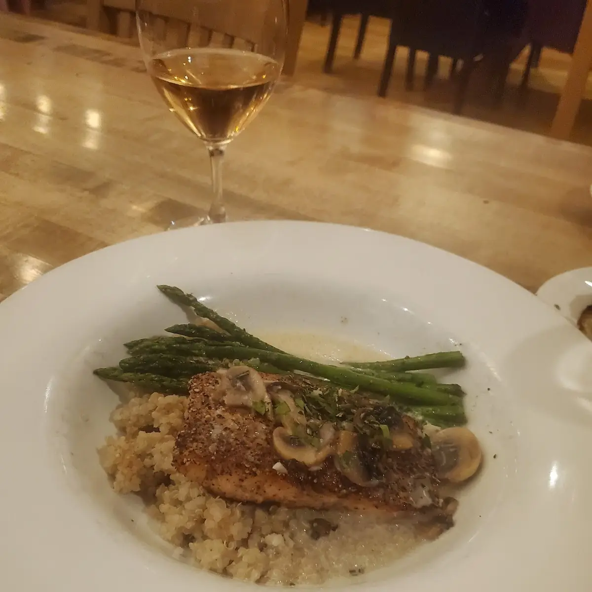 Salmon with Mushroom Risotto