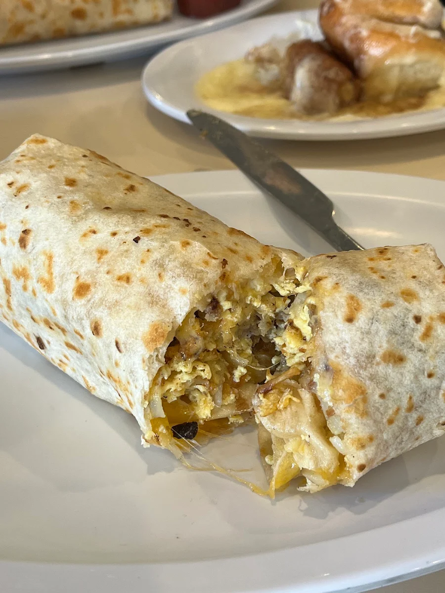 Sausage Breakfast Burrito with Hash Browns