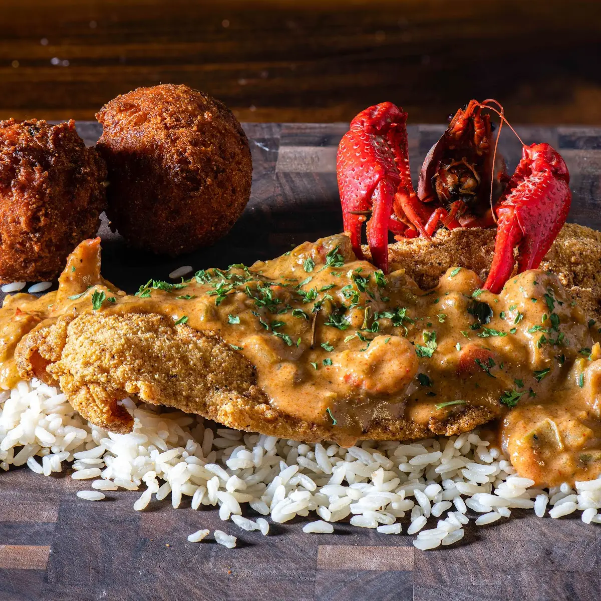 Fried Crawfish Etouffee Balls