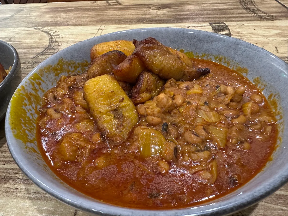 Beans Stew with Fried Plantain
