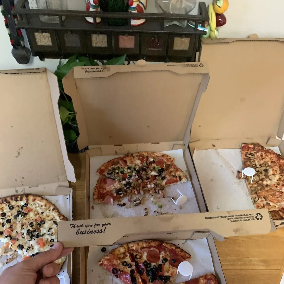 Multiple Types of Pizza