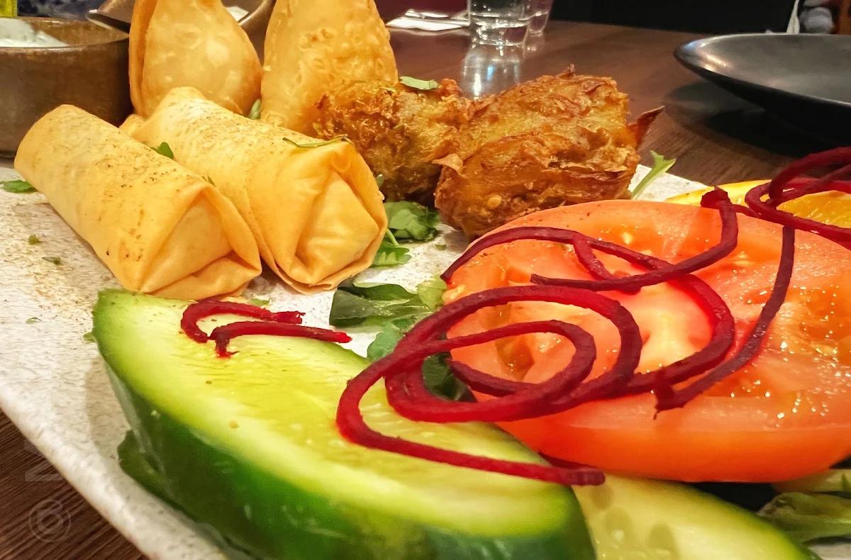 Veg Entree Platter, Taj Indian Restaurant Huskisson