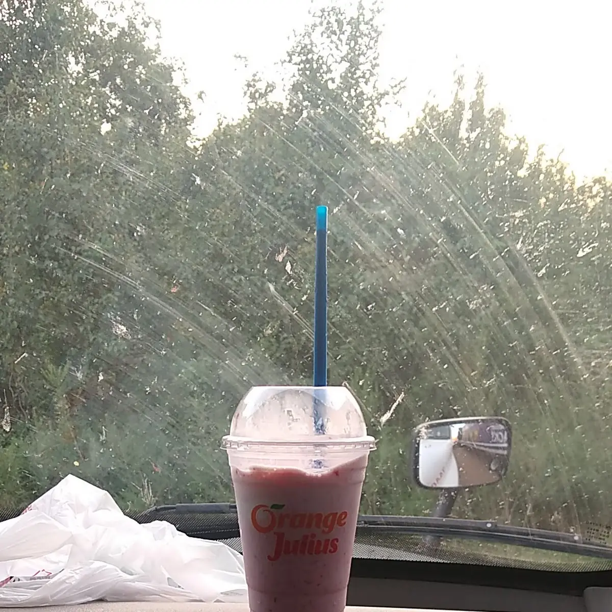 A Strawberry Shake in a Orange Julius Cup That the Employees Didn't Even Have a Clue About