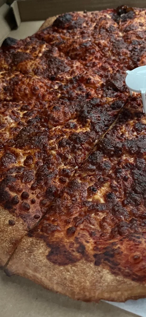 Cheese Pizza Really Burnt, New Orleans Pizza