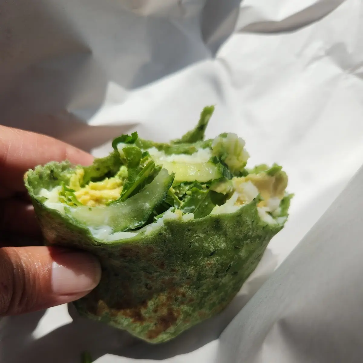 Egg White Spinach Wrap