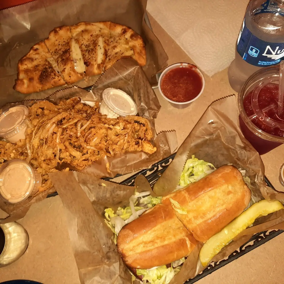 Calzone Onion Rings Italian Sub