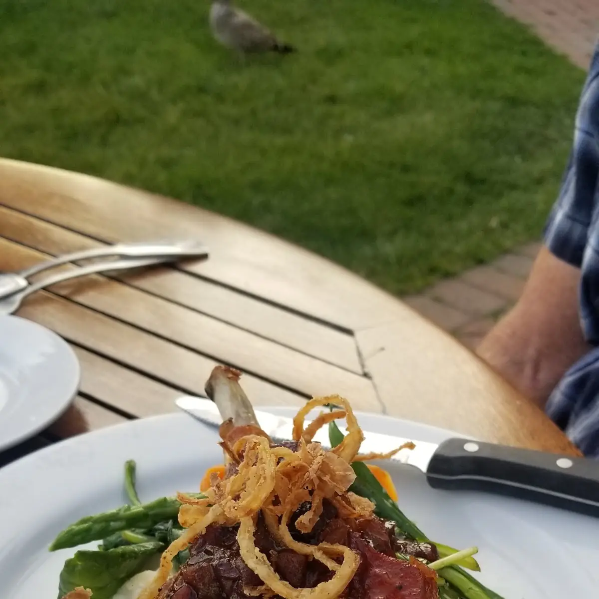 Pork Chop with Bleu Cheese Mashed Potatoes