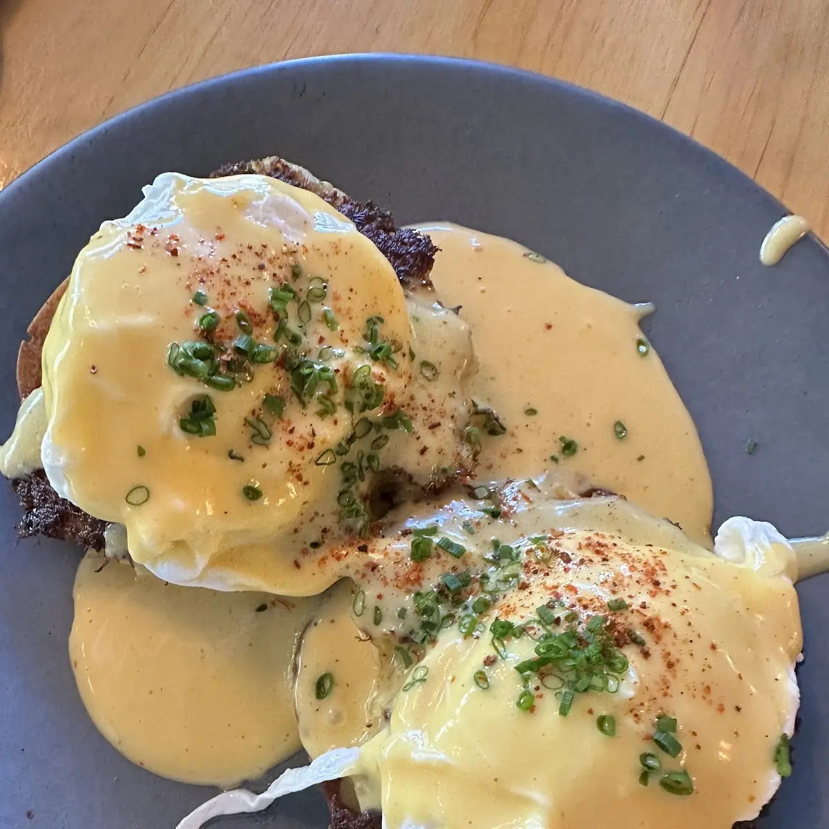 Crabcake Eggs Benedict and Bacon
