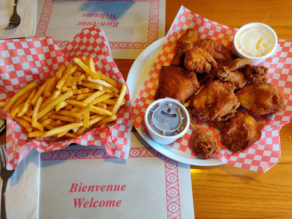 Fried Chicken and Fries, The Chicken Shack & Pizza Pi