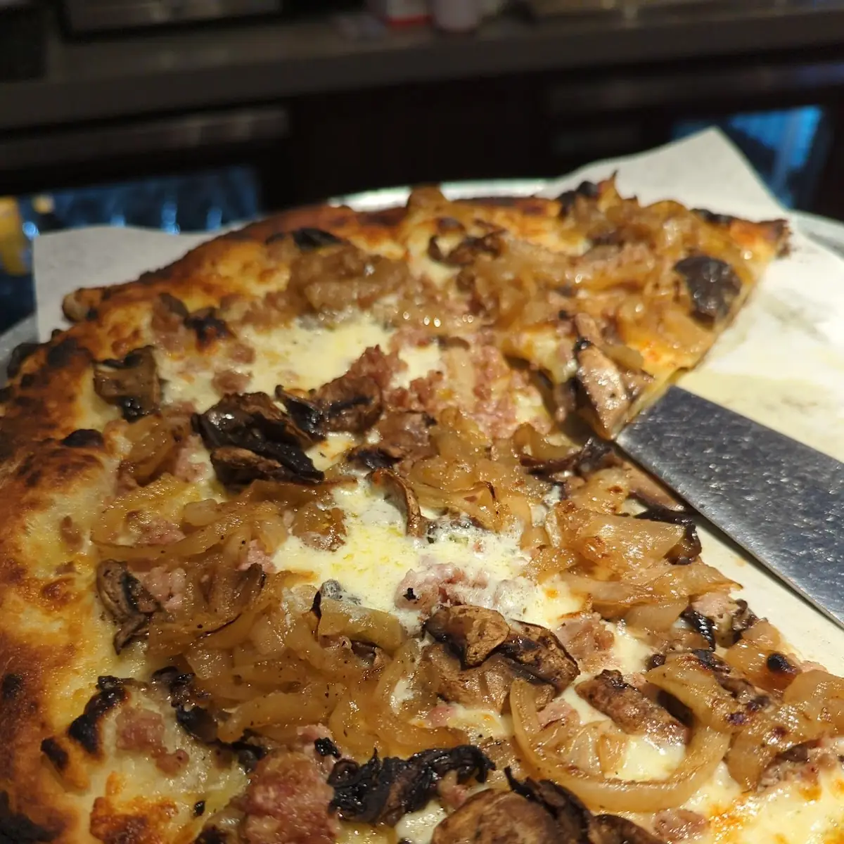 Mushroom Sausage Pizza