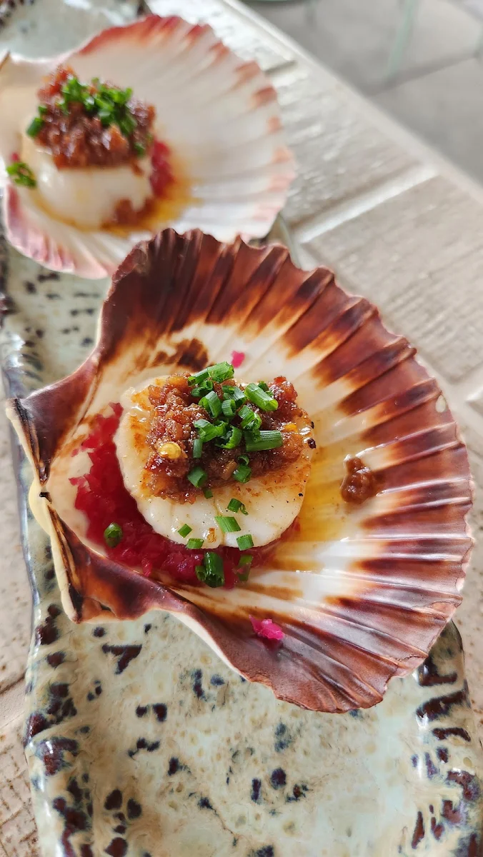 Scallop with Garlic Sauce, Kost Bar and Grill