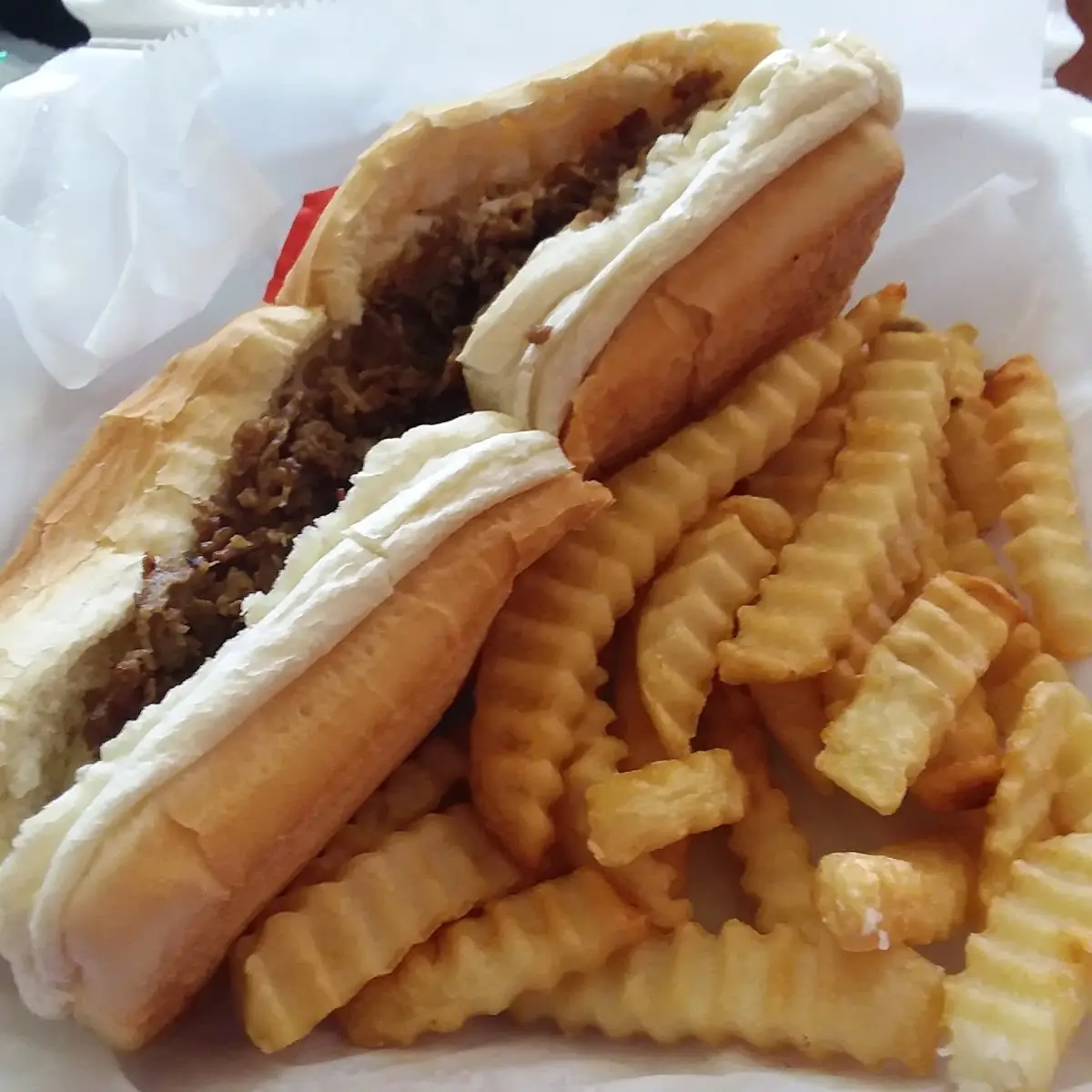 Steak and Cheese Sub and Fries
