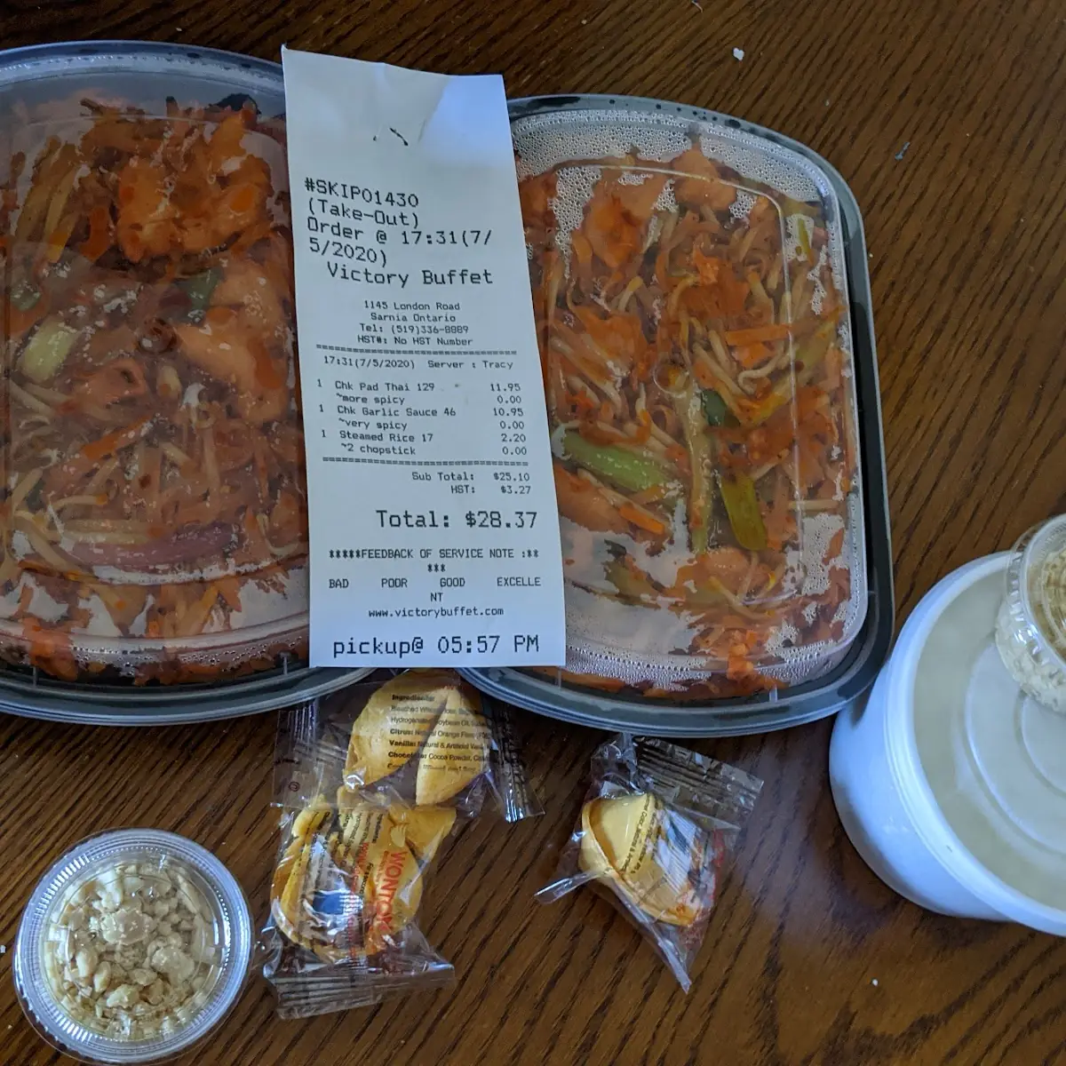 0128.Vegetable Pad Thai