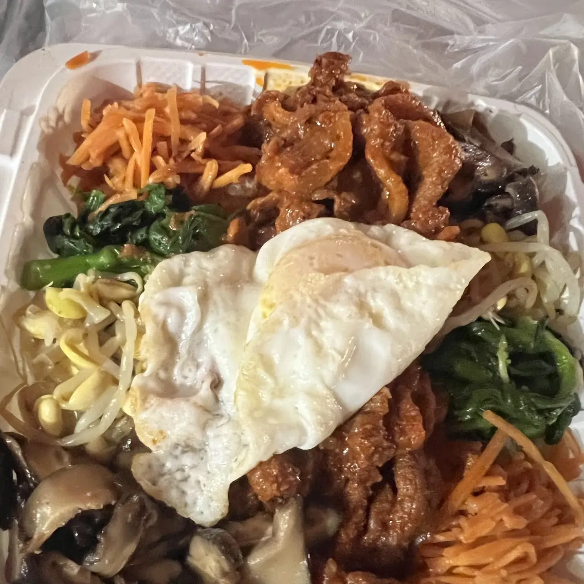 Bibimbap with Egg and Meat