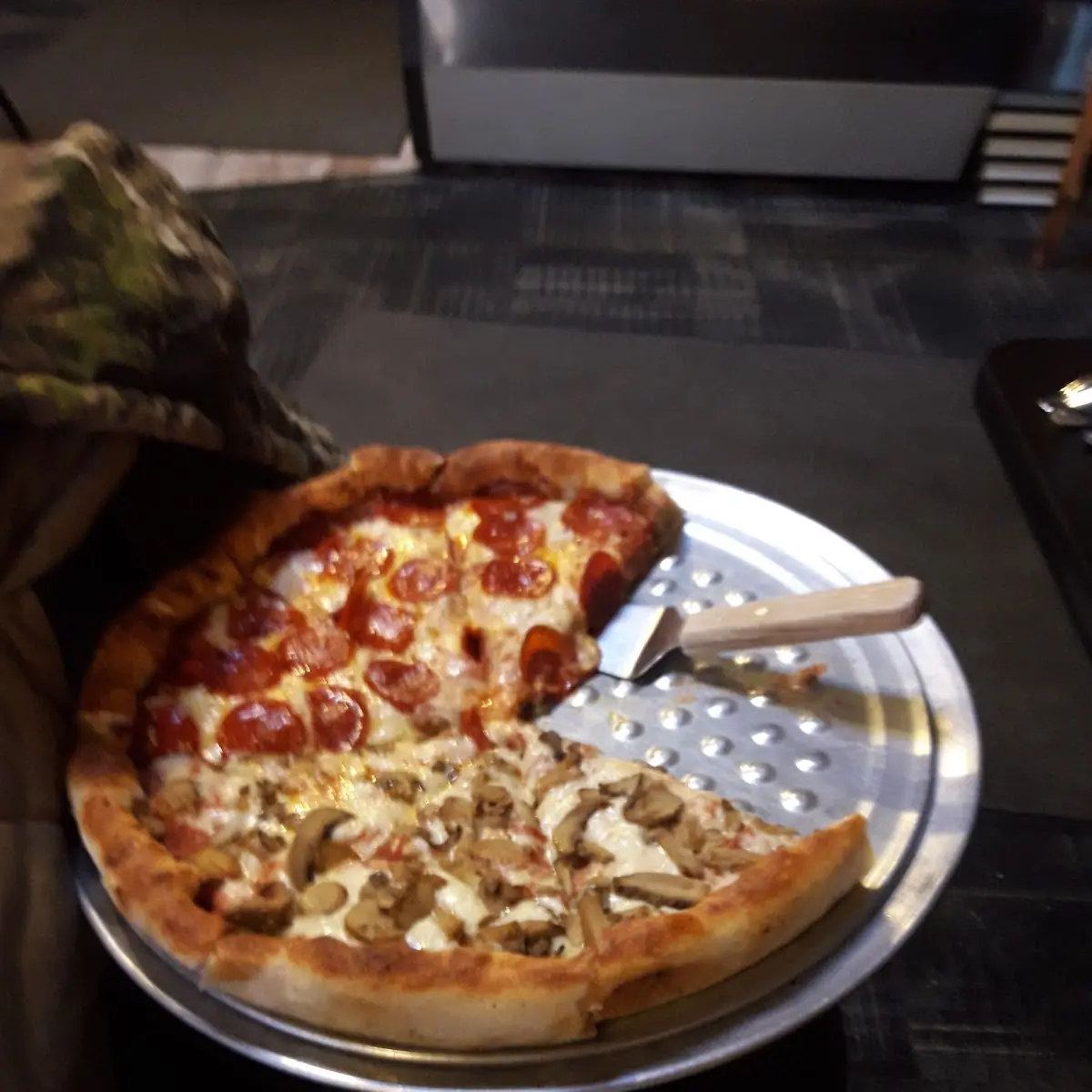 Cheese and Pepperoni and Cheese and Mushroom Pizza