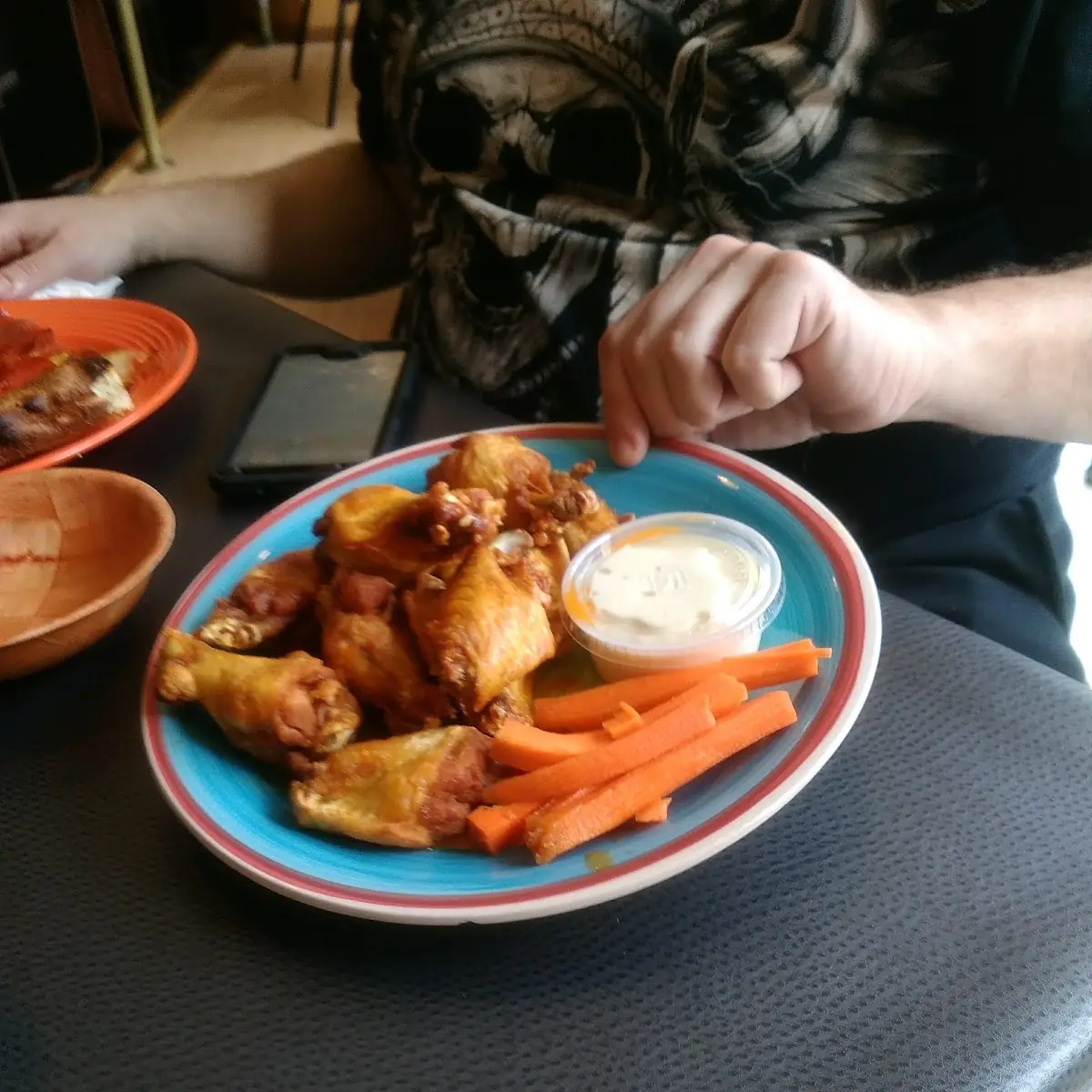 Chicken Wings and Fries Ranch Dressing