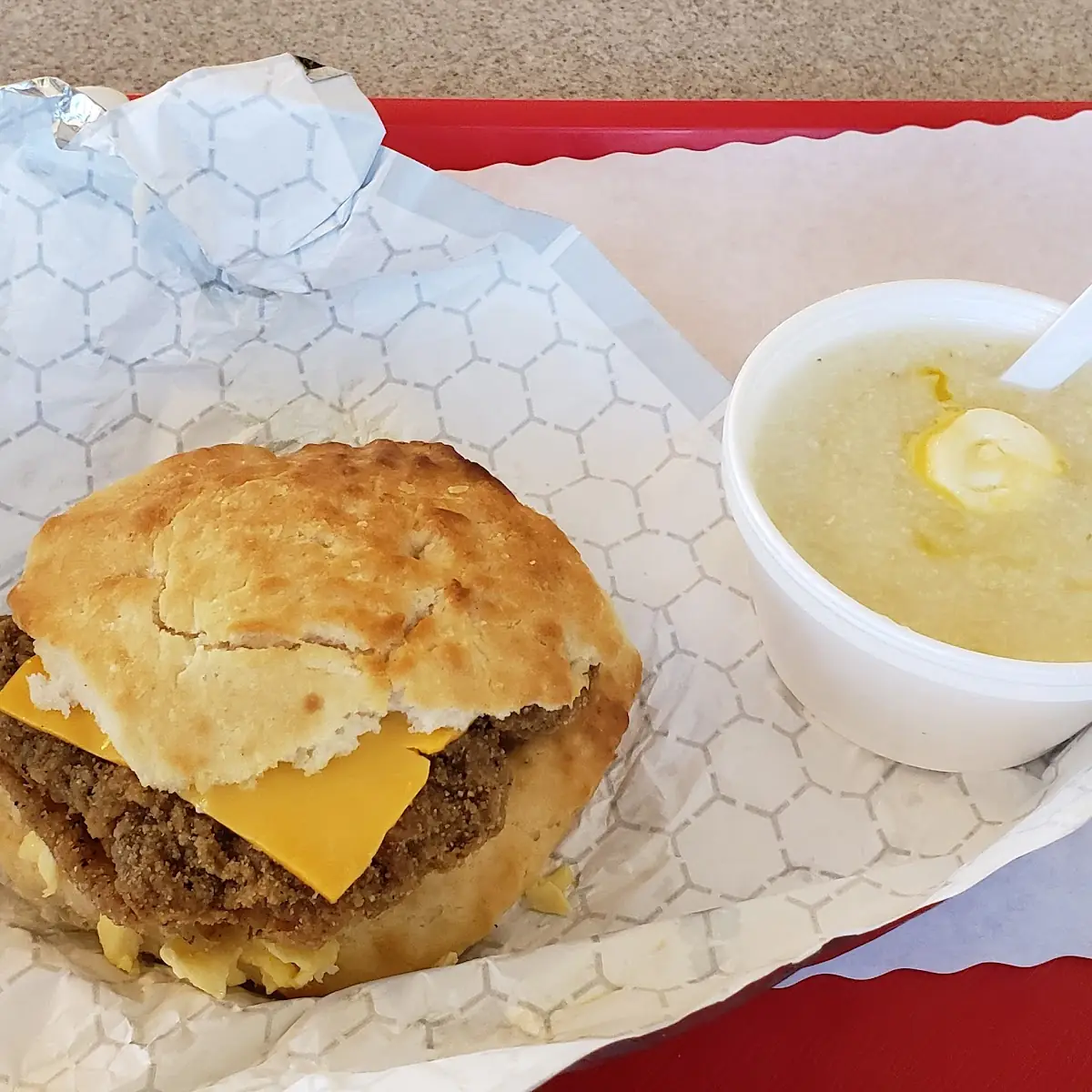 Chicken Fried Steak and Grits