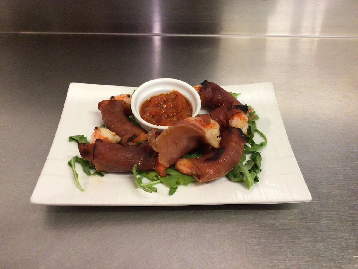 Pancetta Wrapped Prawns