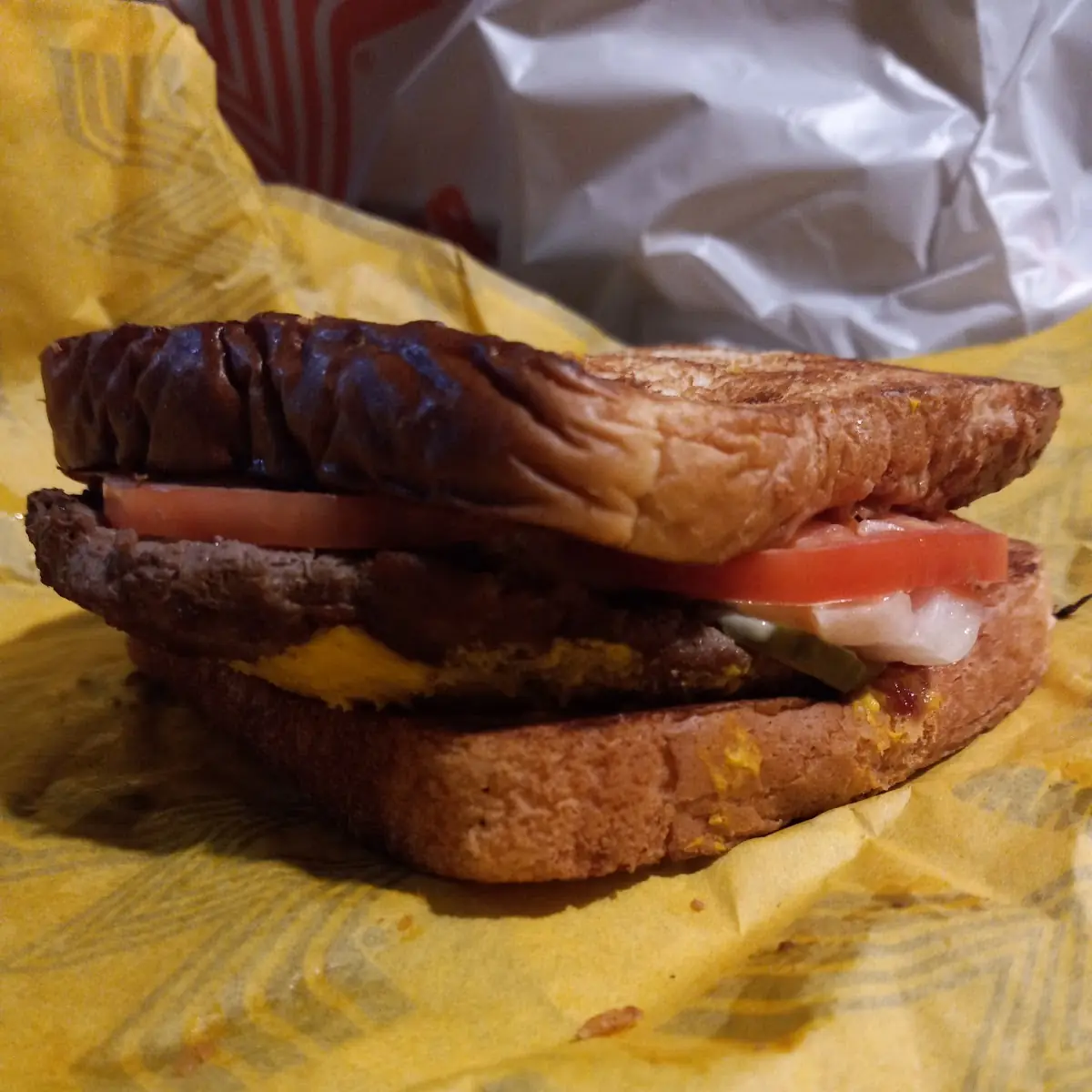 Bacon Avocado Burger on Texas Toast