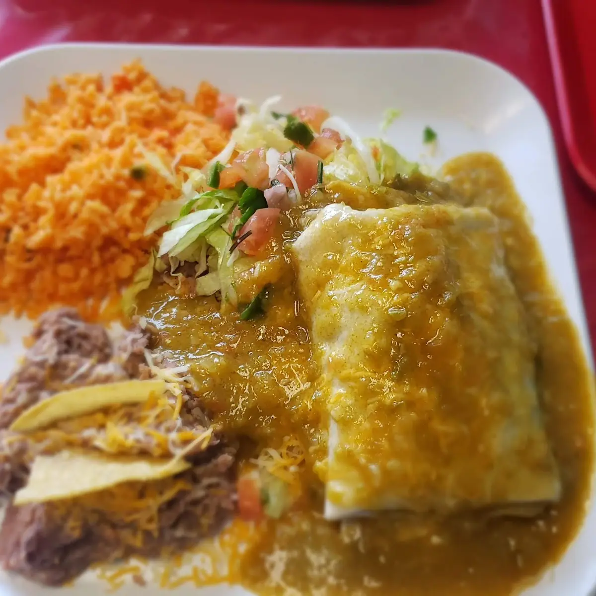Soft Taco and Chicken Burrito